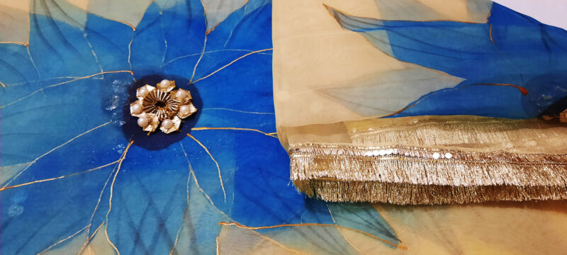 Ocean Blue Dupatta - Image 3